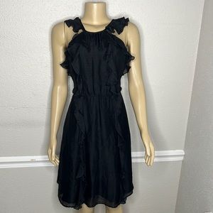 Twelfth Street by Cynthia Vincent Womens Silk A Line Dress Black  Size L